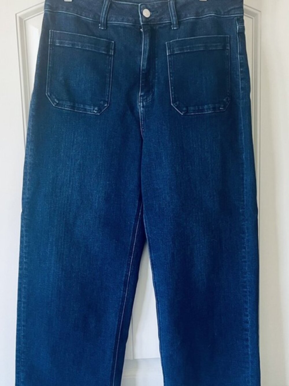 NWOT Quince Bella Stretch Patch Pocket Wide Leg Jeans - Picture 4 of 7